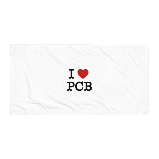 I Love PCB Beach Towel