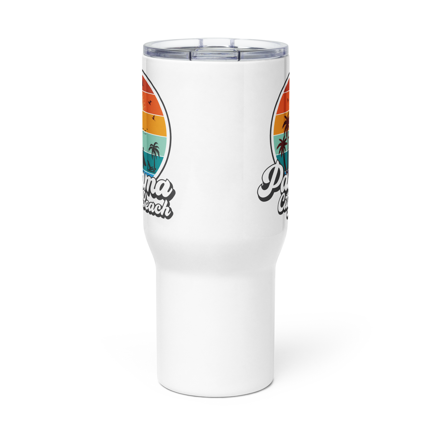 Horizon Glow: Panama City Beach Travel Mug with Handle