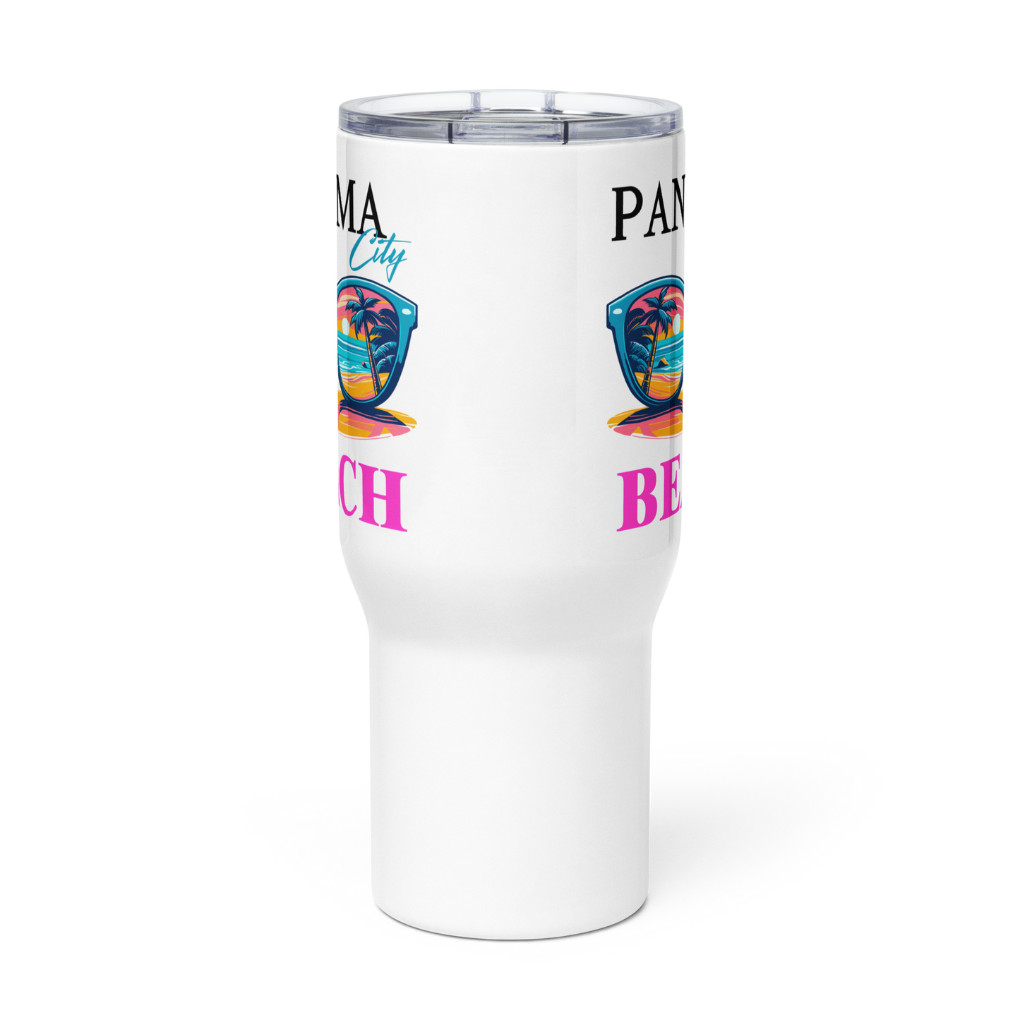 Beach Shades: Panama City Beach Travel Mug with Handle