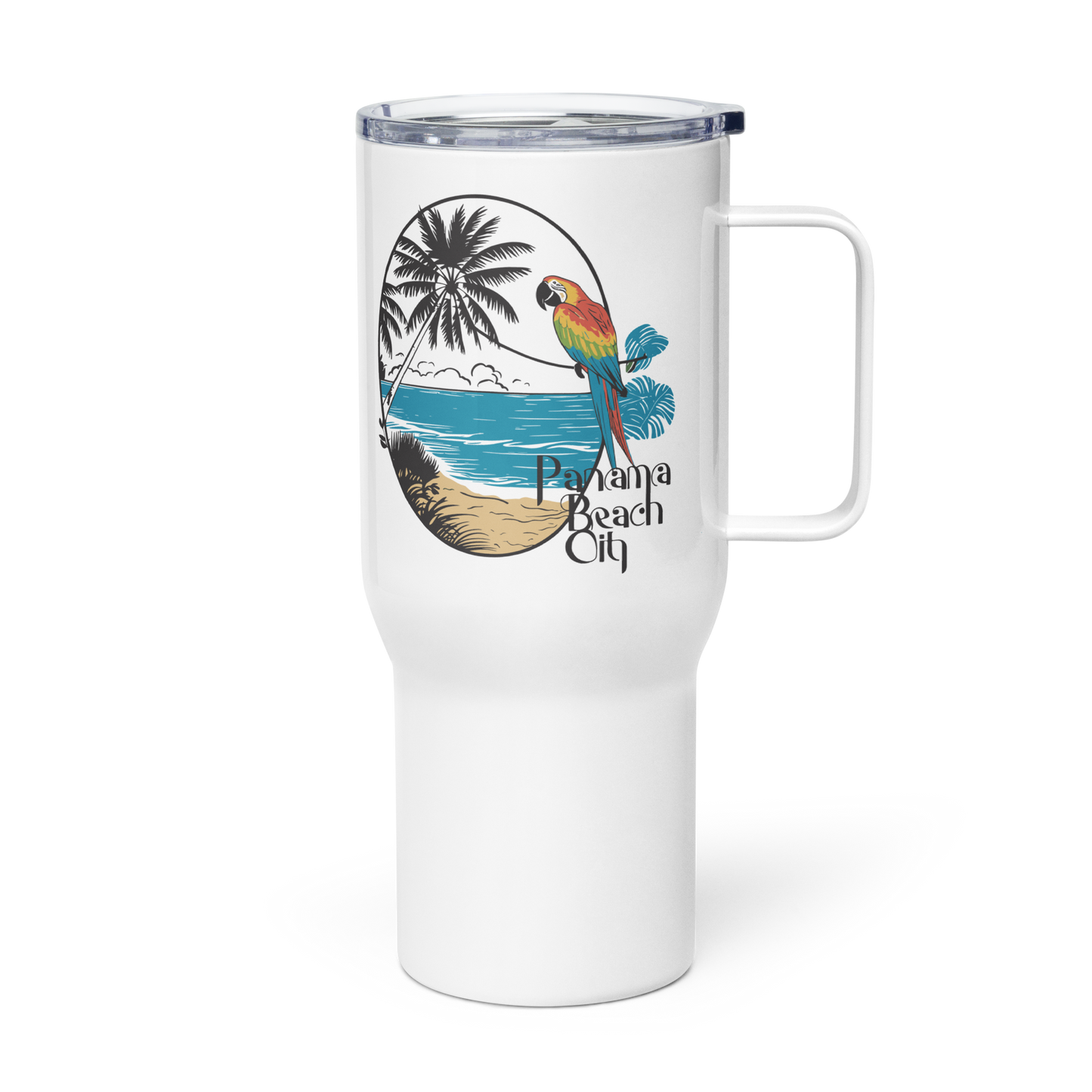 Parrot Perch: Panama City Beach Travel Mug