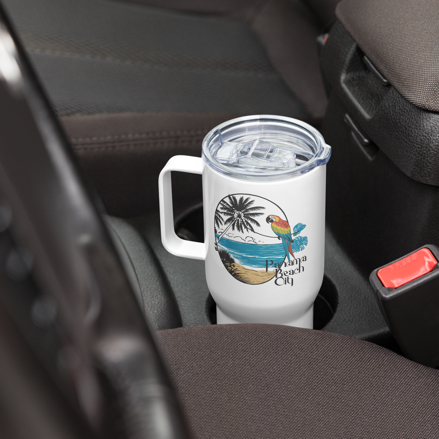 Parrot Perch: Panama City Beach Travel Mug