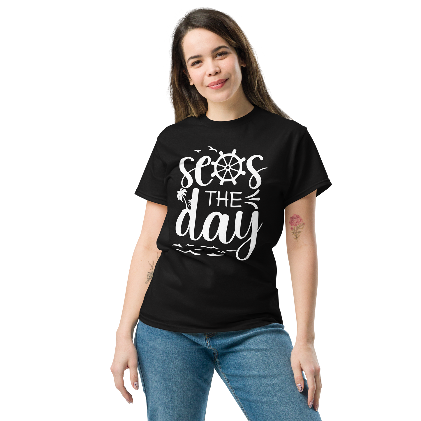 Seas The Day Tees ( Black )