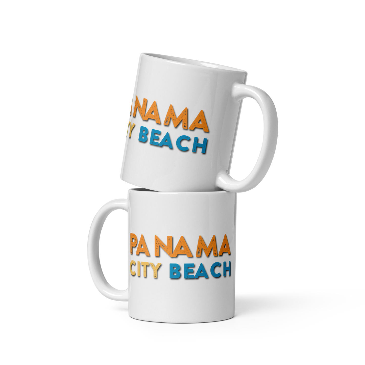 Panama City Beach Design White Glossy Mug