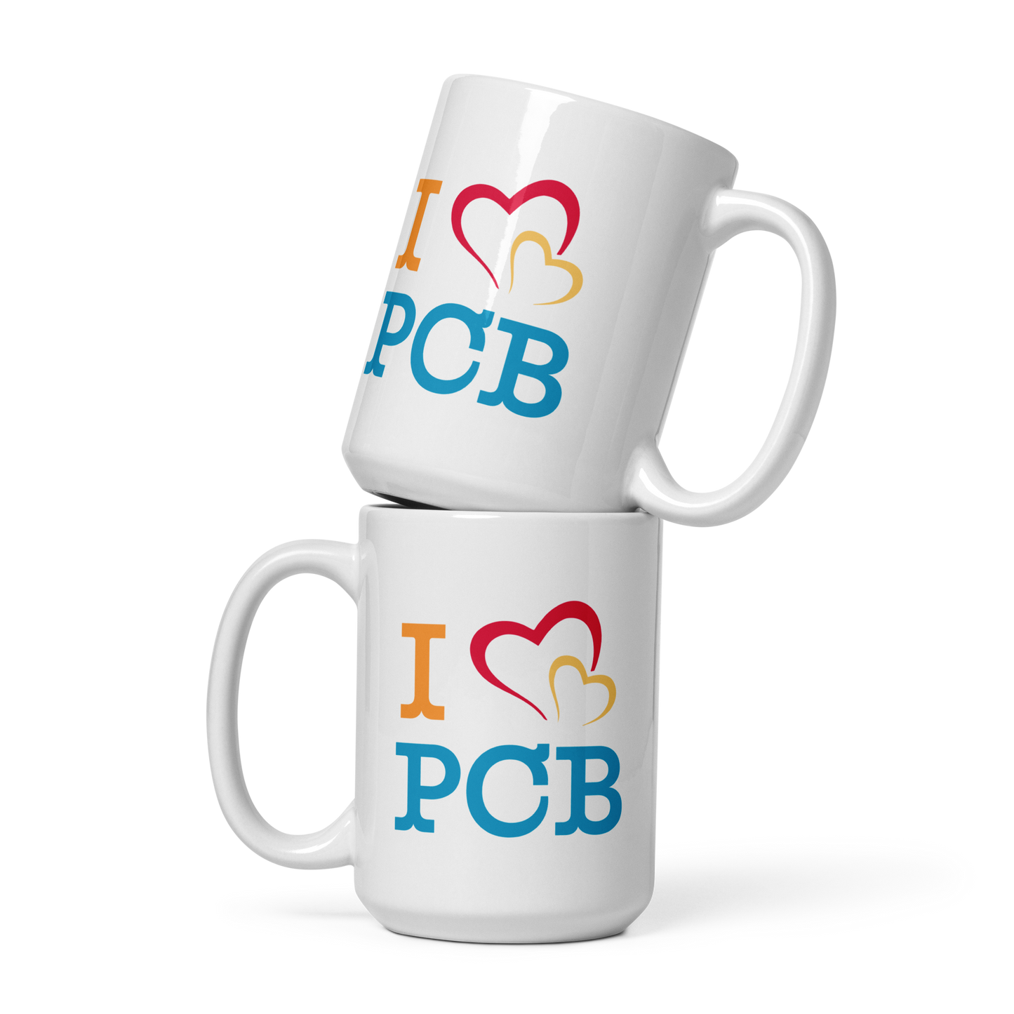 I Love PCB White Glossy Mug