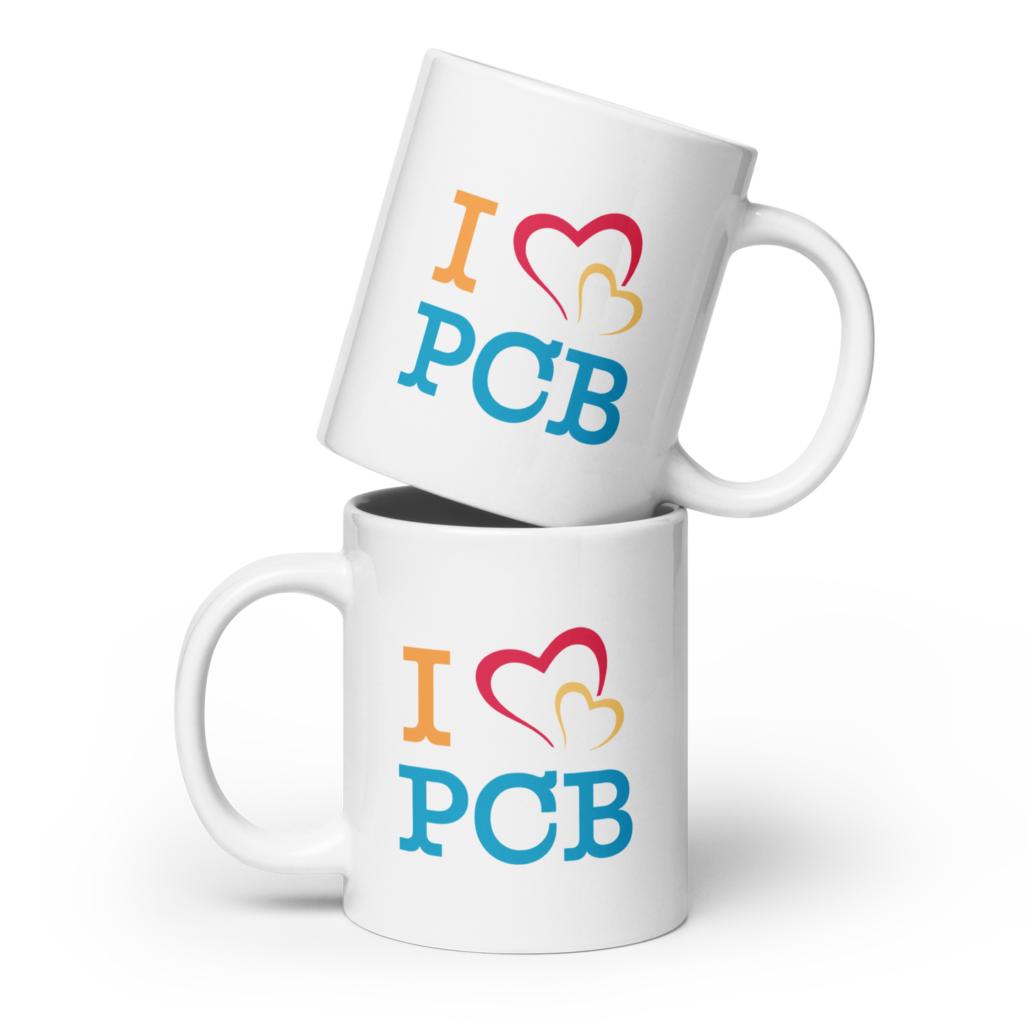 I Love PCB White Glossy Mug