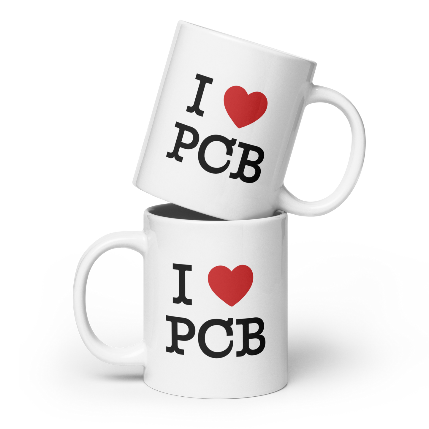 I Love PCB White Glossy Mug