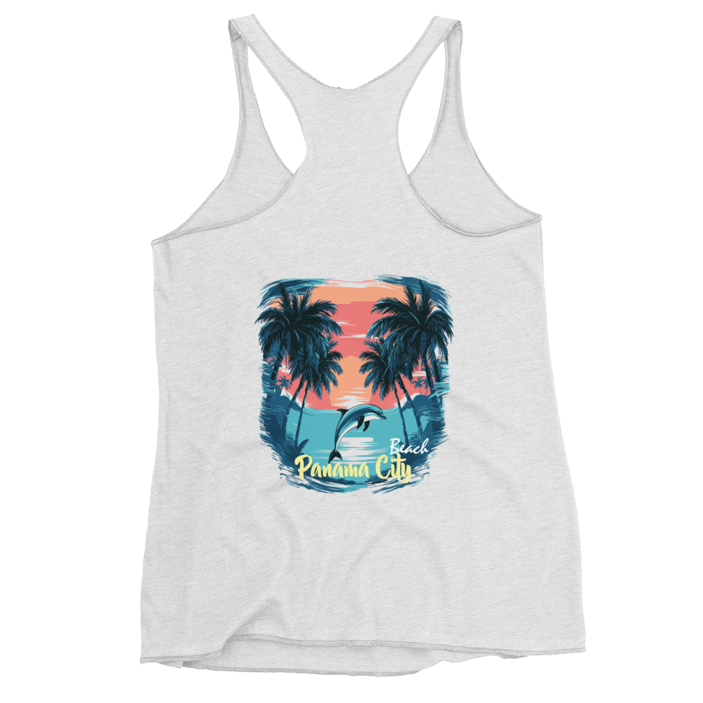 Sunset Splash: Panama City Beach Women's Racerback Tank