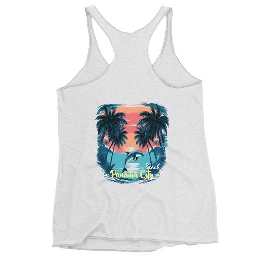 Sunset Splash: Panama City Beach Women's Racerback Tank