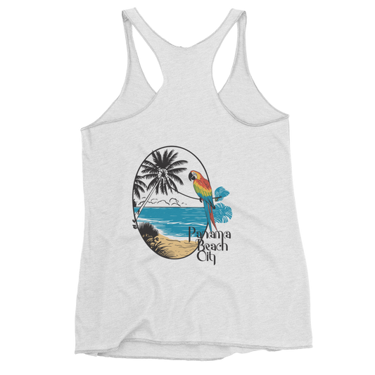 Parrot Perch: Panama City Beach Women's Racerback Tank