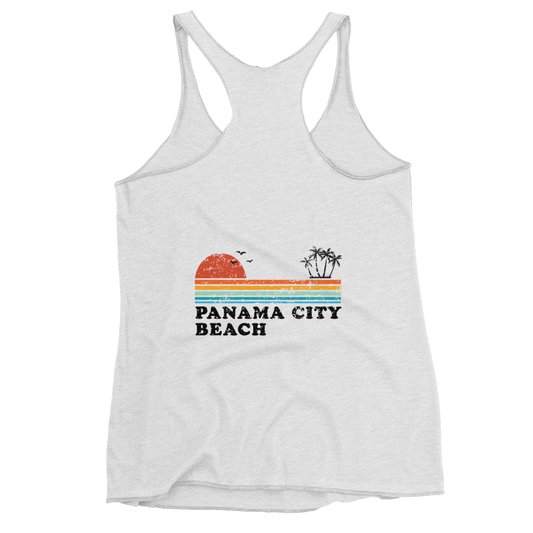 Sunset Streaks: Panama City Beach Women's Racerback Tank