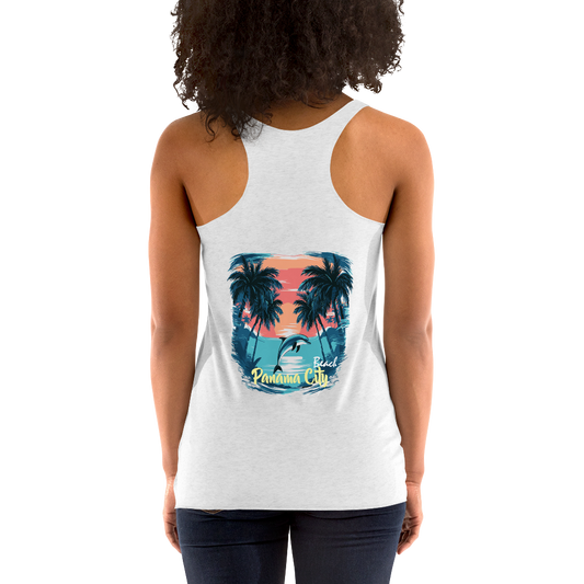 Sunset Splash: Panama City Beach Women's Racerback Tank