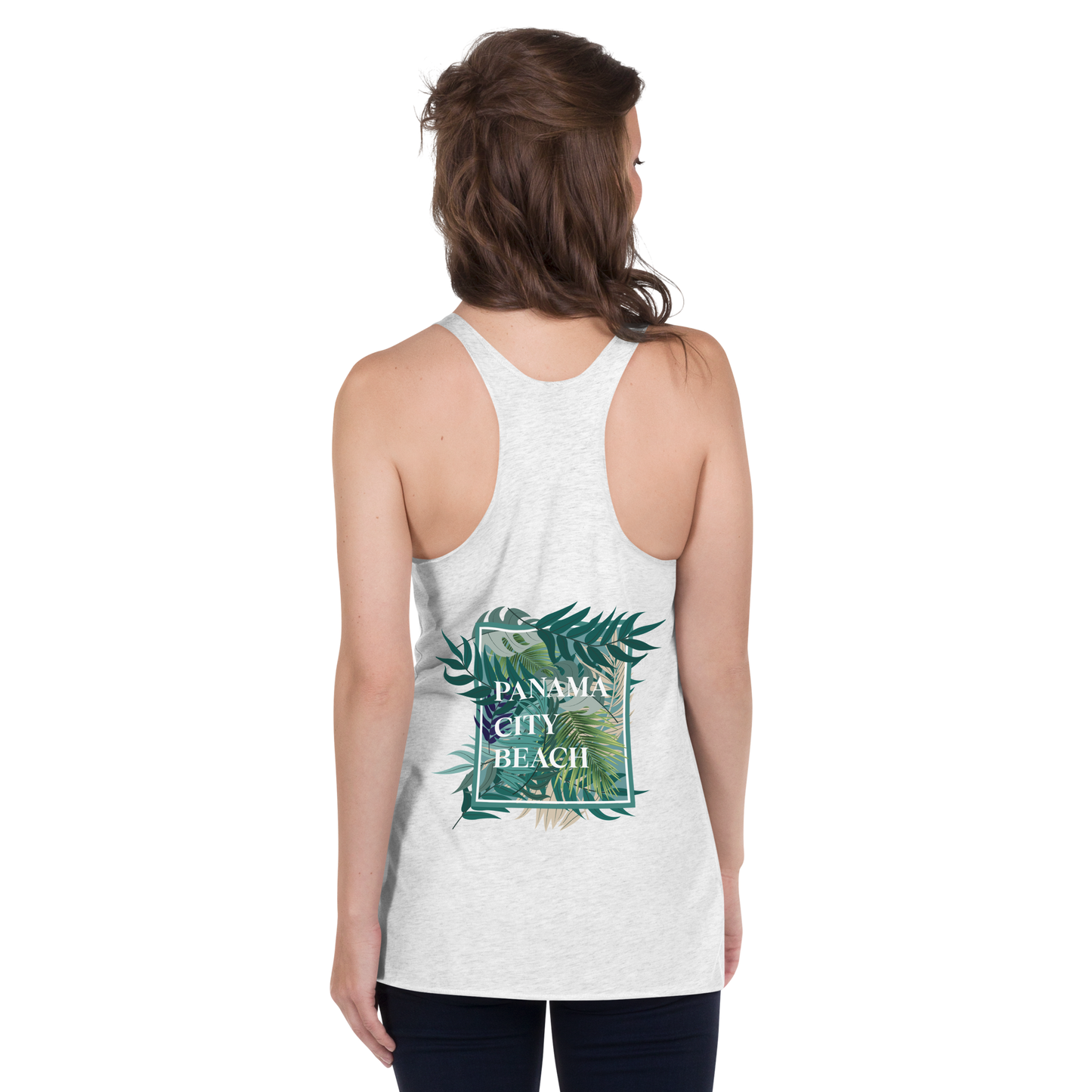 Tropical Canopy: Panama City Beach Women's Racerback Tank