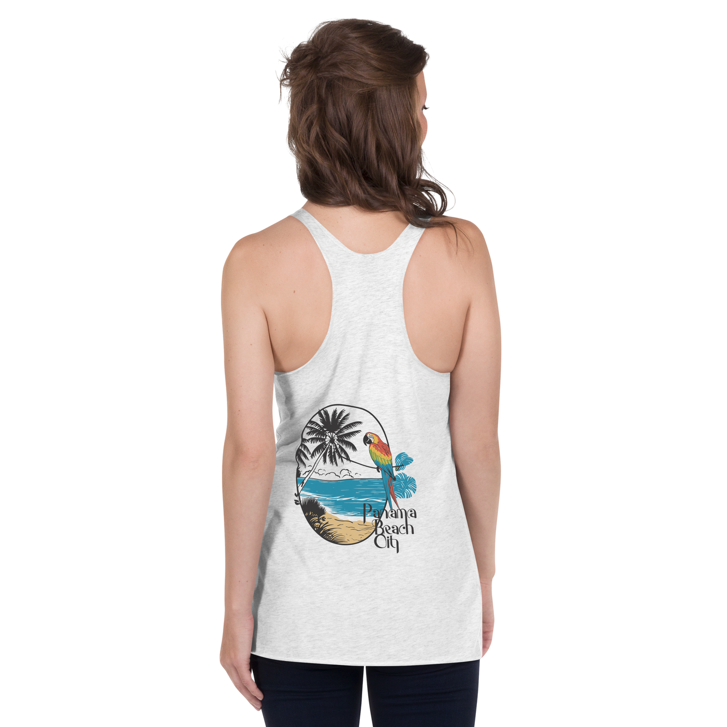 Parrot Perch: Panama City Beach Women's Racerback Tank
