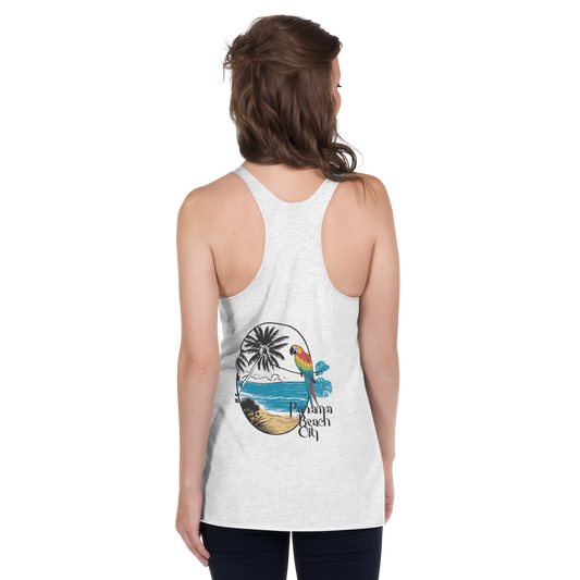 Parrot Perch: Panama City Beach Women's Racerback Tank