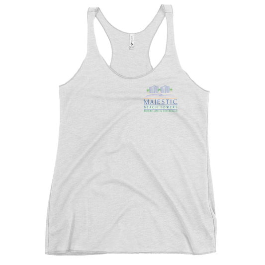 Majestic Beach Resort PCB Design Women's Racerback Tank