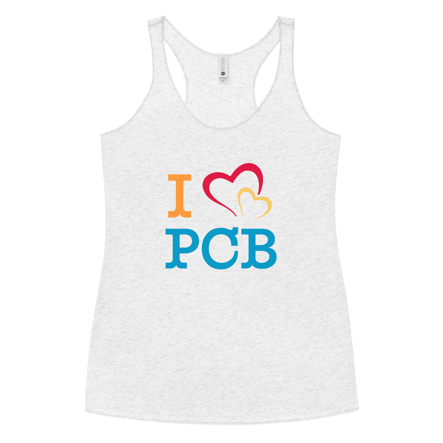 I Love PCB Front Design Women's Racerback Tank