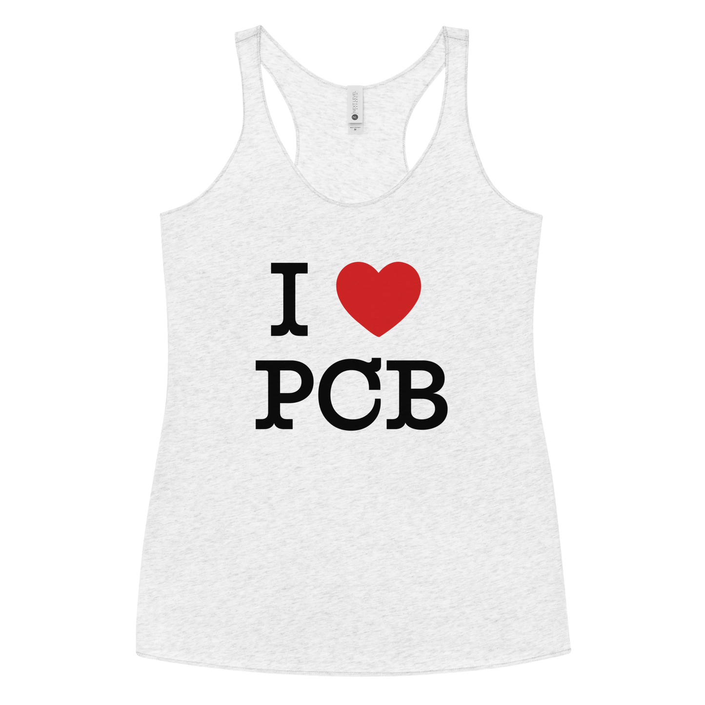 I Love PCB Front Design Women's Racerback Tank