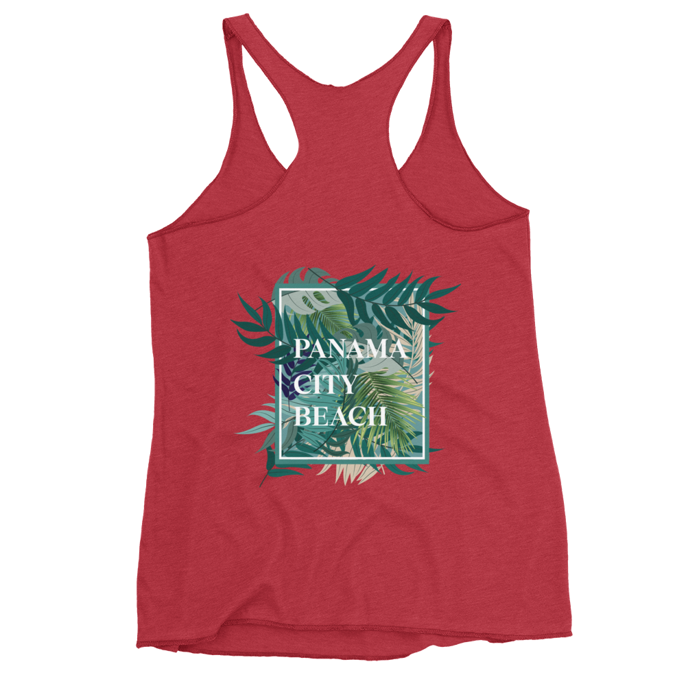 Tropical Canopy: Panama City Beach Women's Racerback Tank