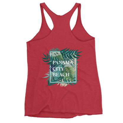 Tropical Canopy: Panama City Beach Women's Racerback Tank