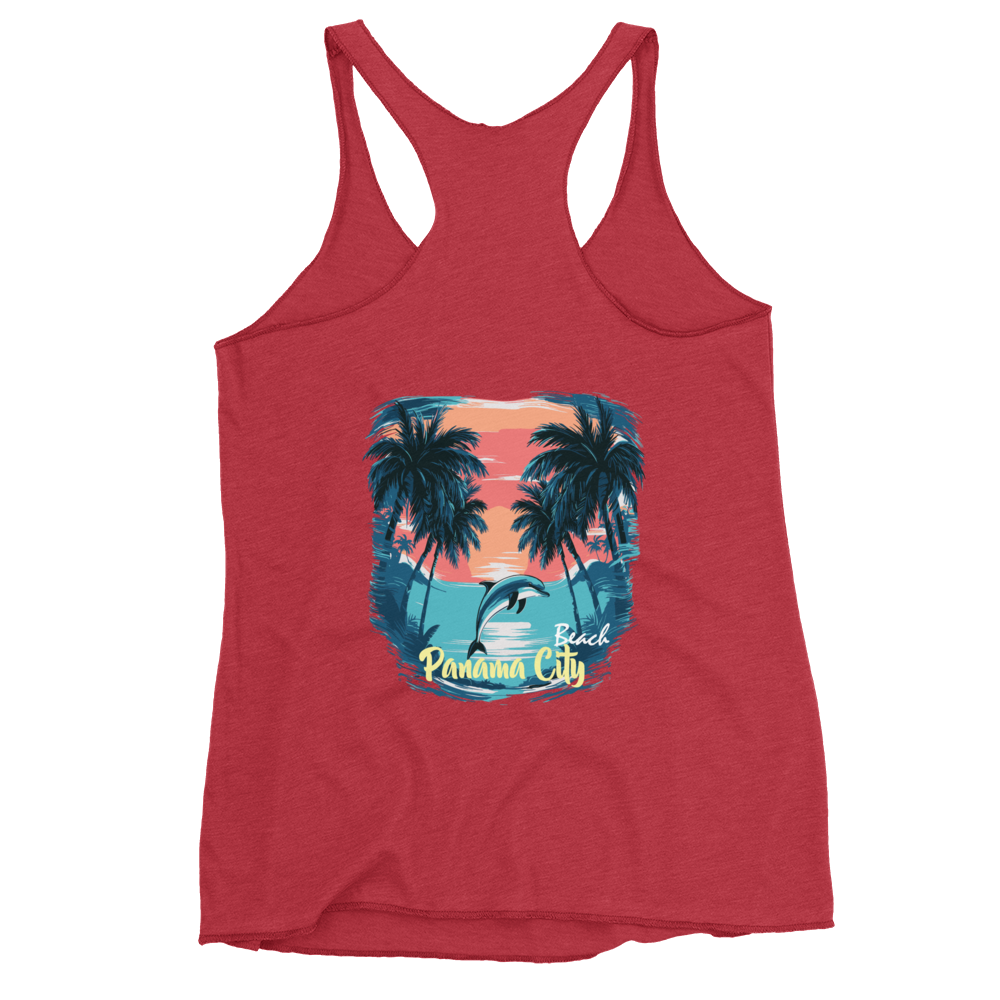 Sunset Splash: Panama City Beach Women's Racerback Tank