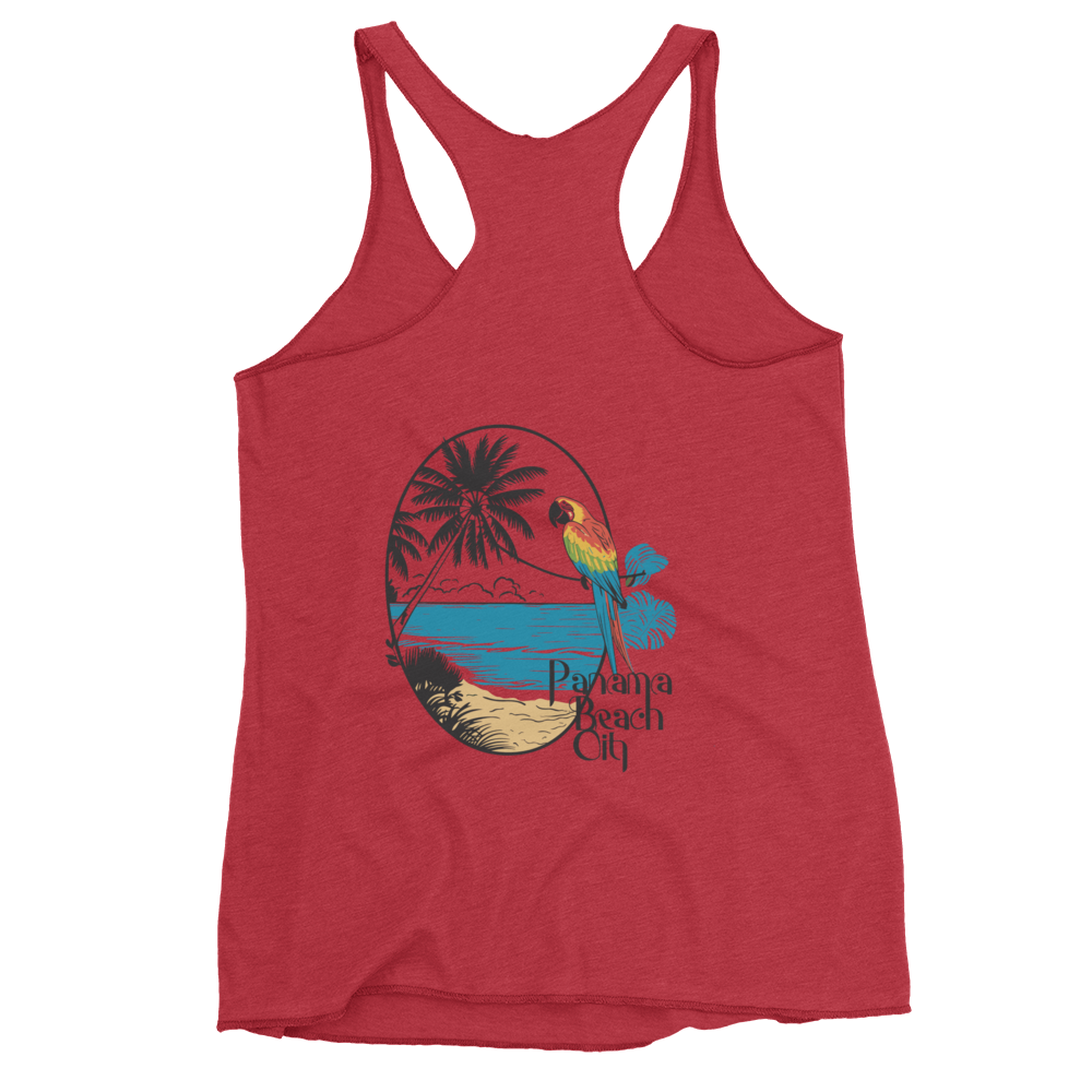 Parrot Perch: Panama City Beach Women's Racerback Tank