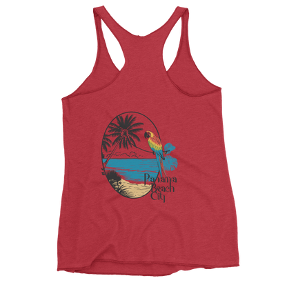 Parrot Perch: Panama City Beach Women's Racerback Tank