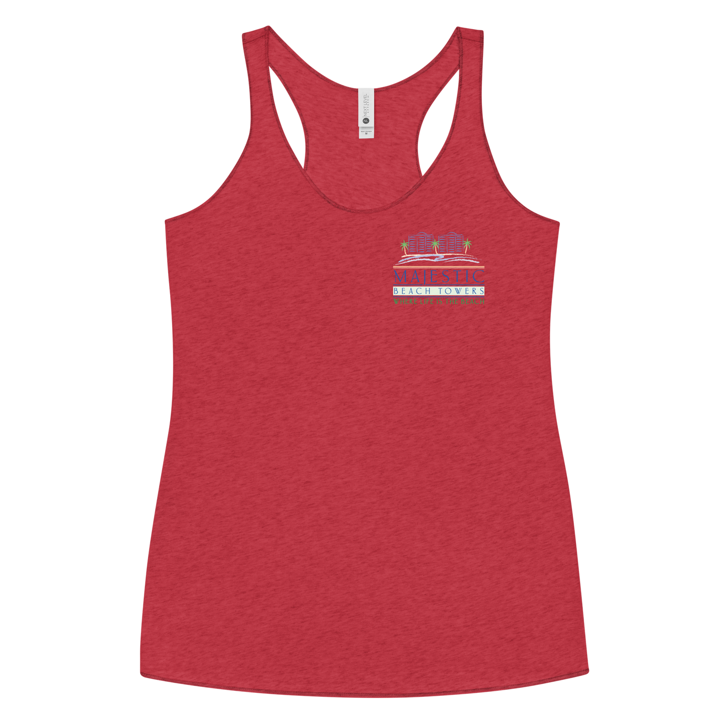 Majestic Beach Resort PCB Design Women's Racerback Tank