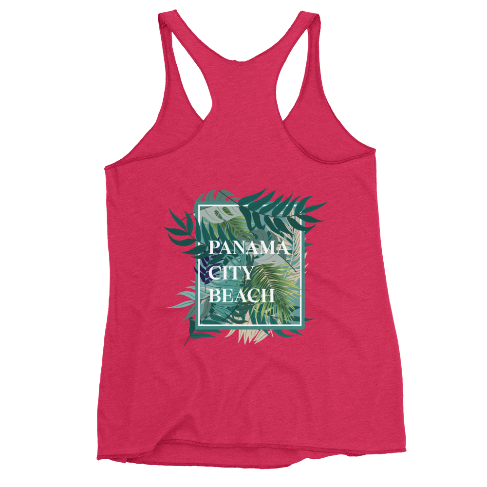 Tropical Canopy: Panama City Beach Women's Racerback Tank