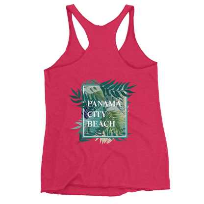 Tropical Canopy: Panama City Beach Women's Racerback Tank