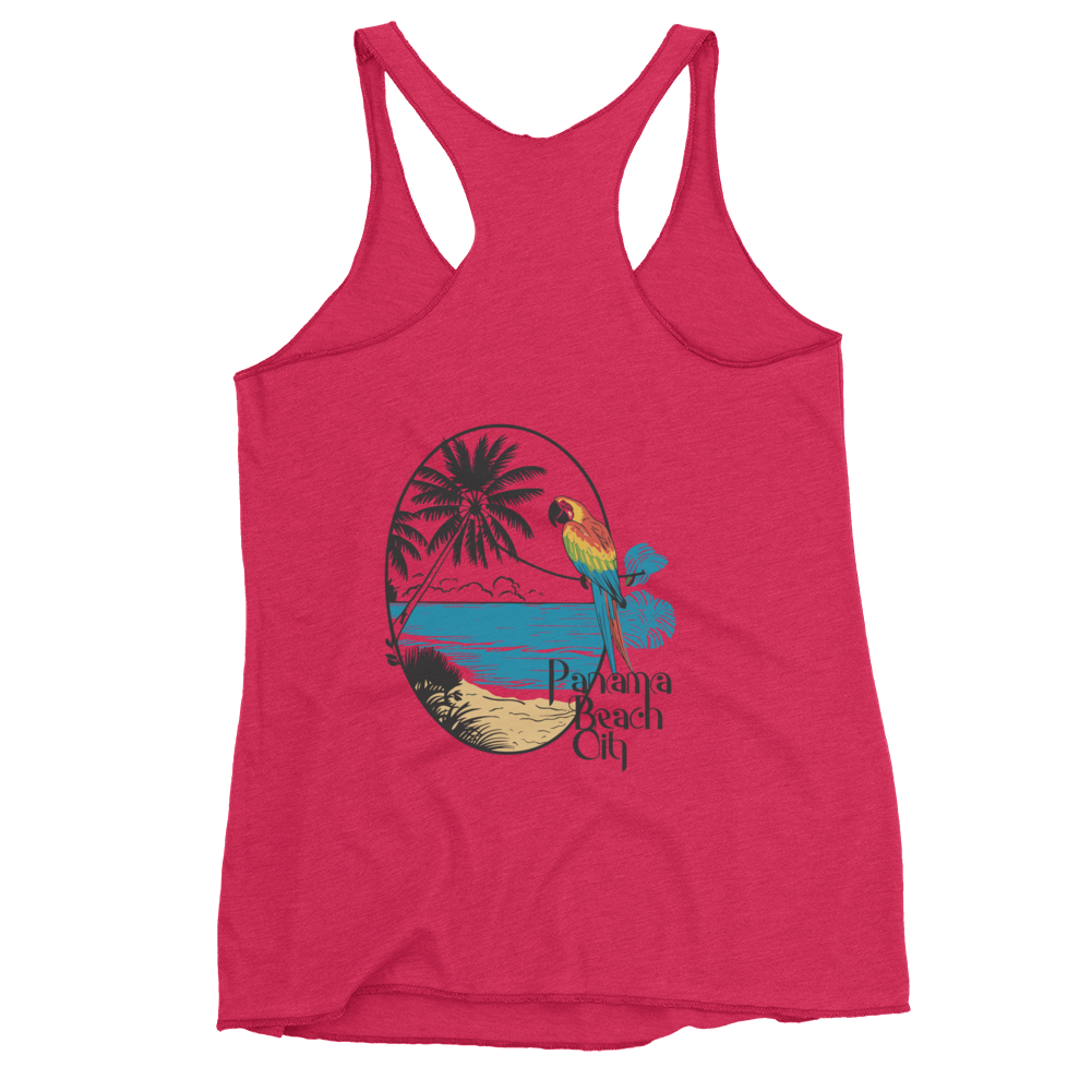 Parrot Perch: Panama City Beach Women's Racerback Tank