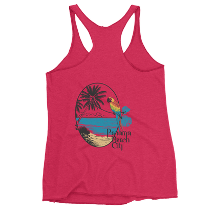 Parrot Perch: Panama City Beach Women's Racerback Tank