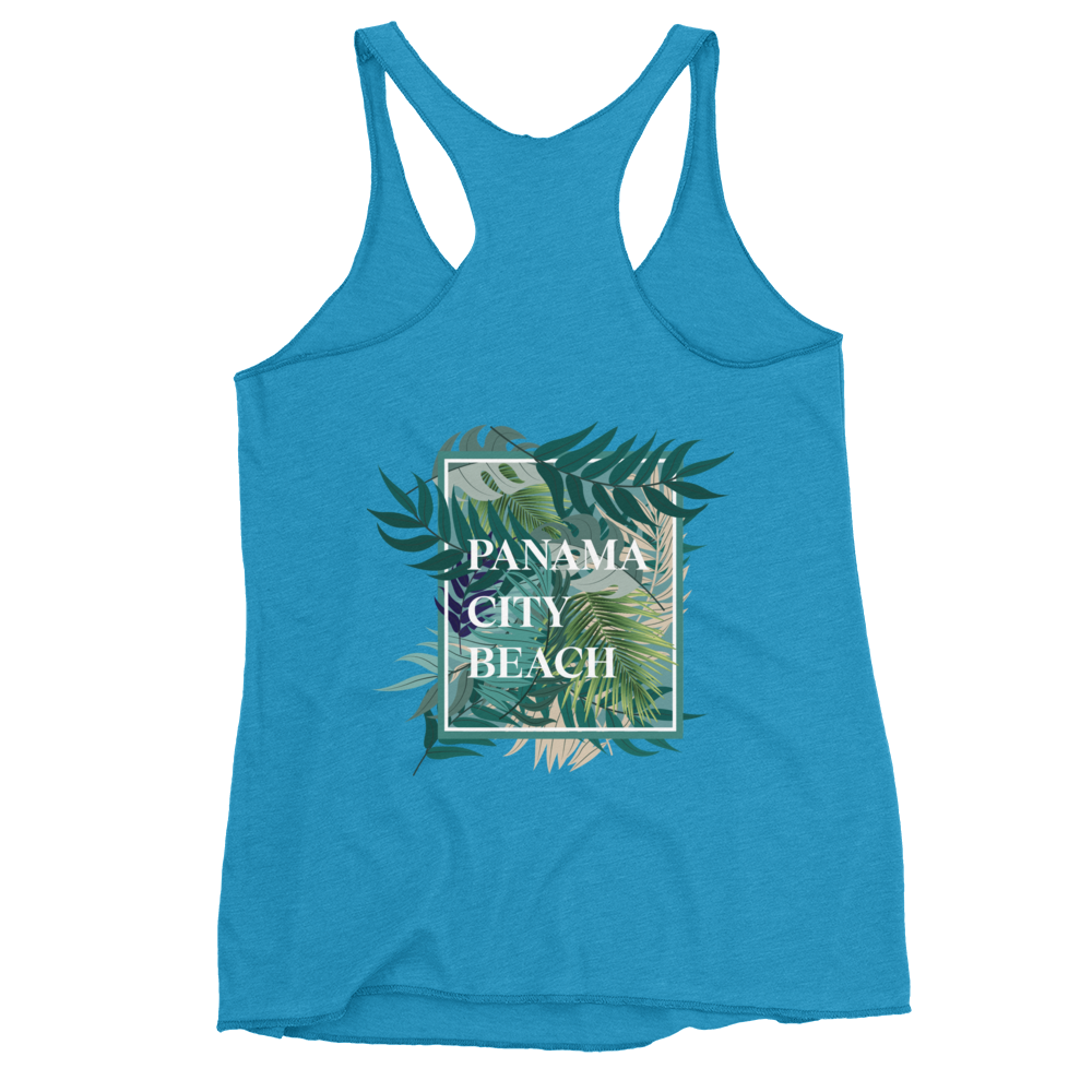 Tropical Canopy: Panama City Beach Women's Racerback Tank