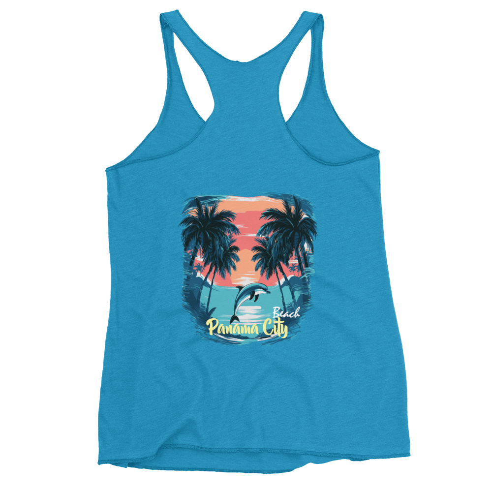 Sunset Splash: Panama City Beach Women's Racerback Tank