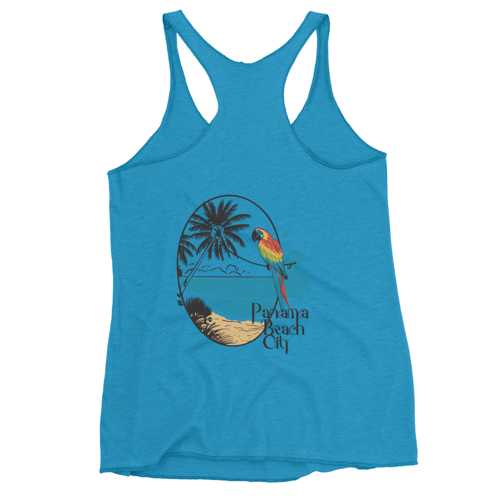 Parrot Perch: Panama City Beach Women's Racerback Tank