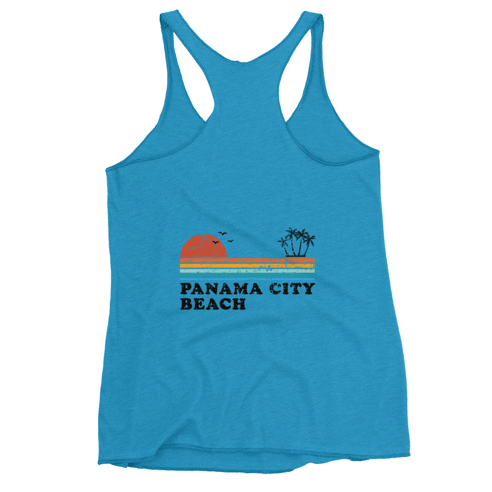 Sunset Streaks: Panama City Beach Women's Racerback Tank