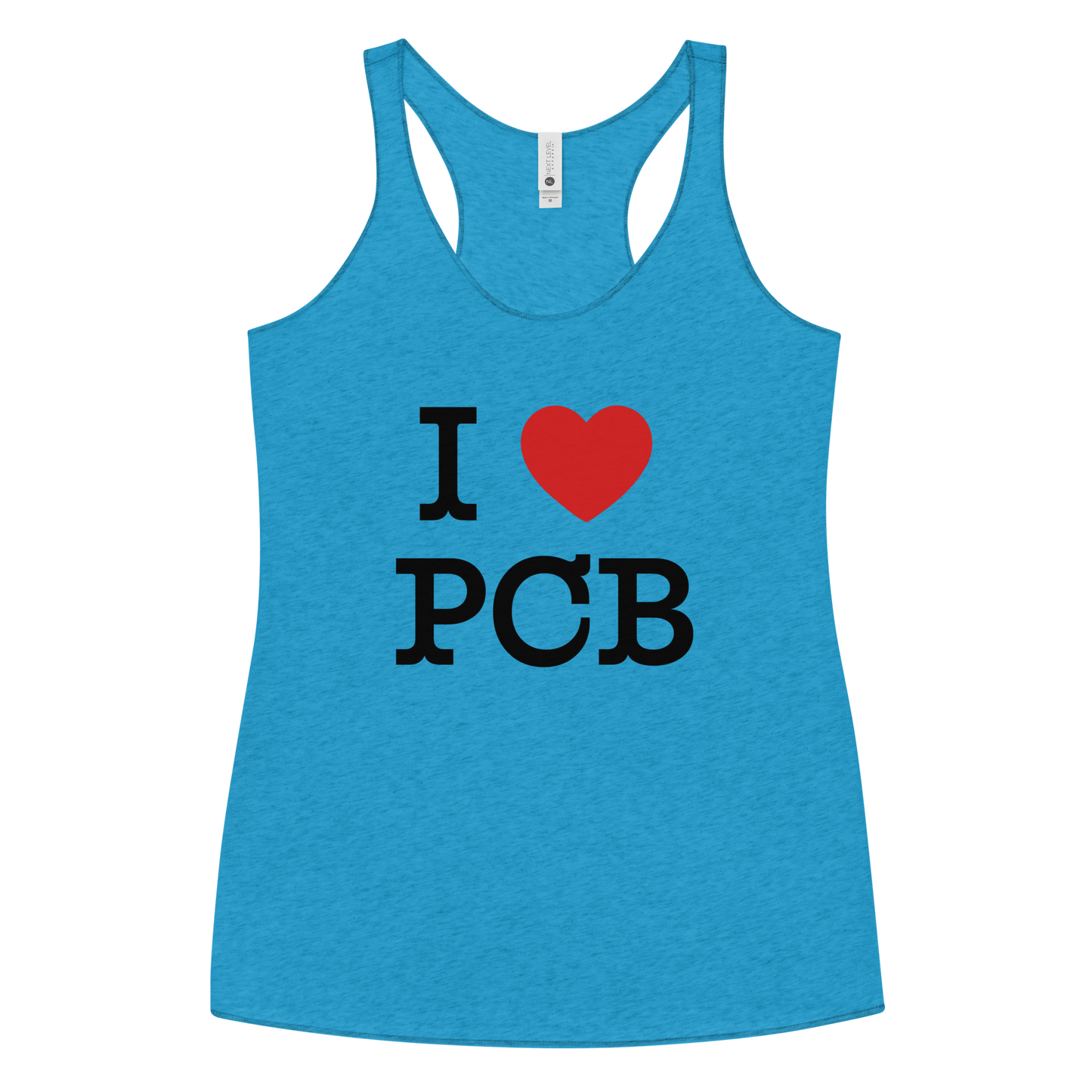 I Love PCB Front Design Women's Racerback Tank